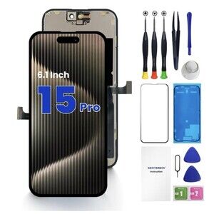 iPhone 15 PRO Screen Replacement 6.1” 3D Touch LCD Display Full HD Repair kit